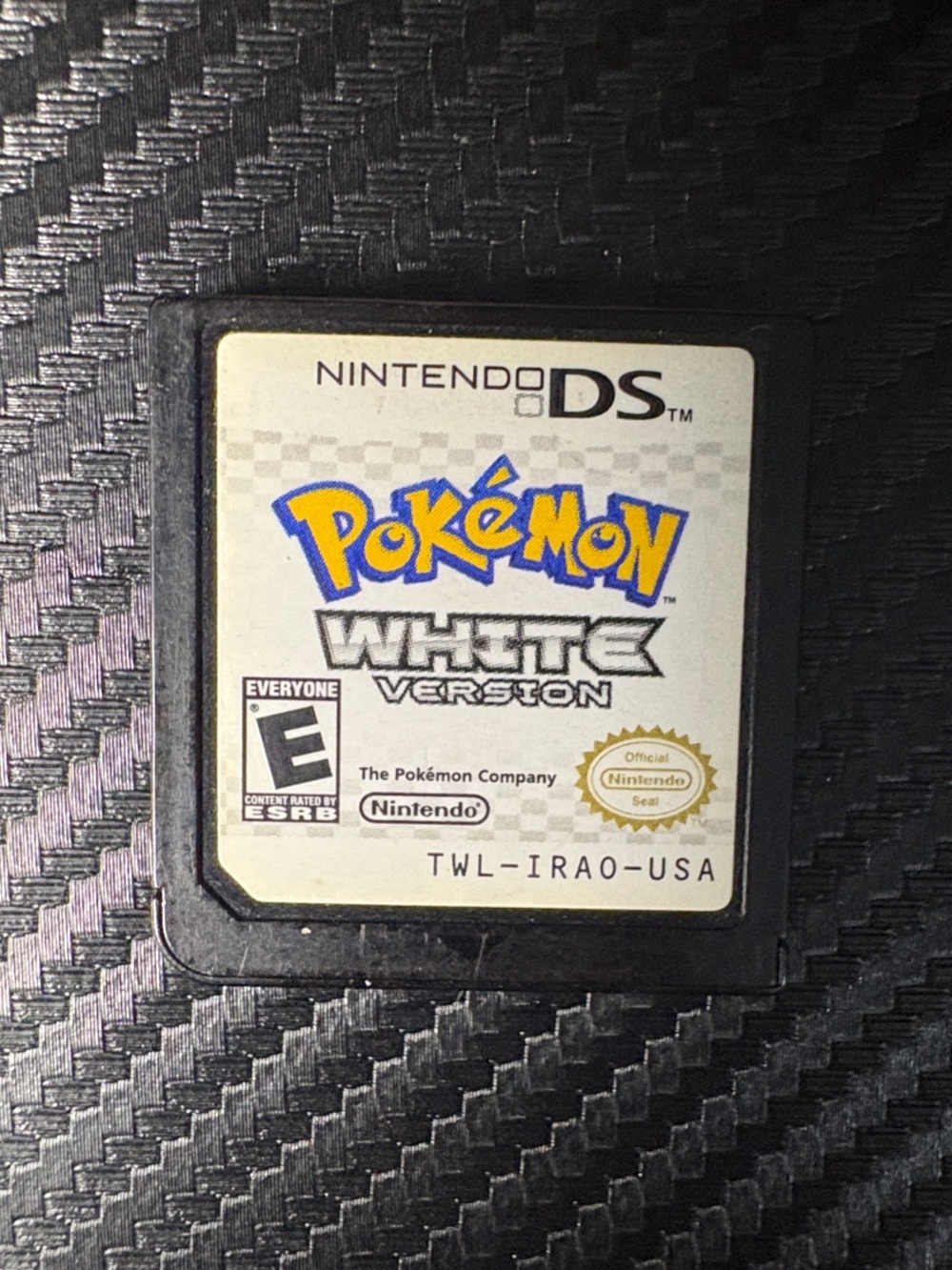 Nintendo DS Pokémon White Version Game Card - White and Black